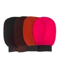 Pack of 4 HAI+ Exfoliating Moroccan Hammam Mitt Kessa Scrub Gloves,Remove Dead Skin Bath Body Scrub Mitt, for All Skin Types and Improve Blood Circulation, Shower, Spa, Dead Skin Cell Remover multicolour 24.3 x 17.2 x 1.9cm