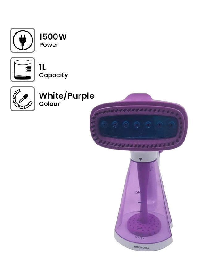 DLC Handheld Garment Steam Iron - 1500W 1.0 L 1500.0 W dlc-540 White/Purple  - Image 1