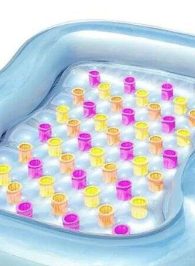 Bestway Double Designer Inflatable Pool Lounger With Glass Holder ‎205.99x173.99x24.99cm - Image 3