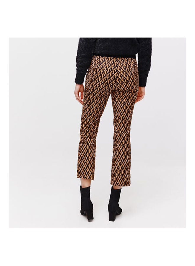 promod - Calf-Length Patterned Trousers Multicolour Print - Image 1