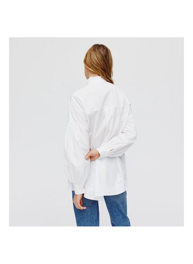 promod - Collared Neck Shirt White - Image 1