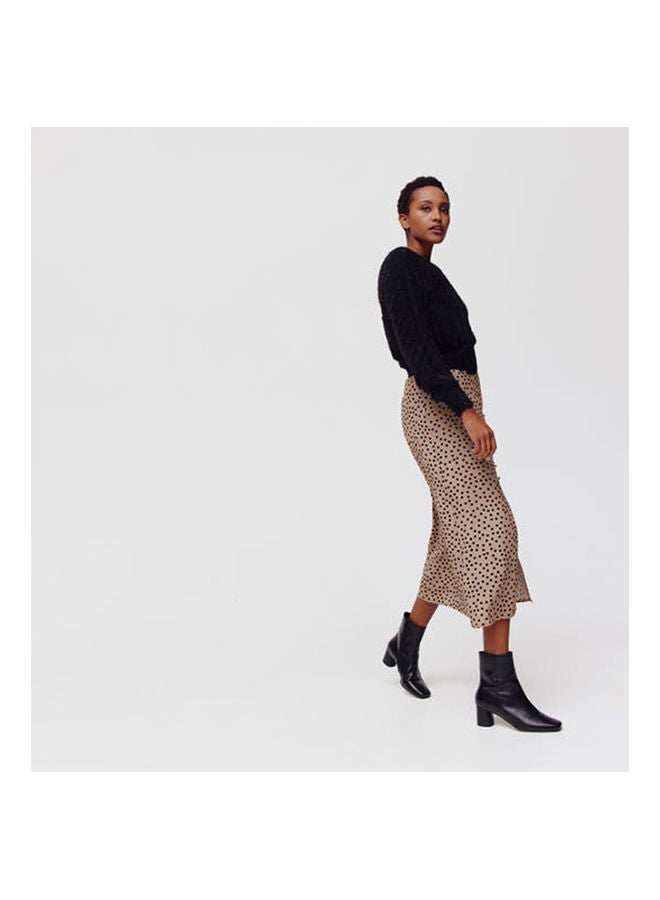 promod Long Patterned Skirt Beige Print  - Image 1