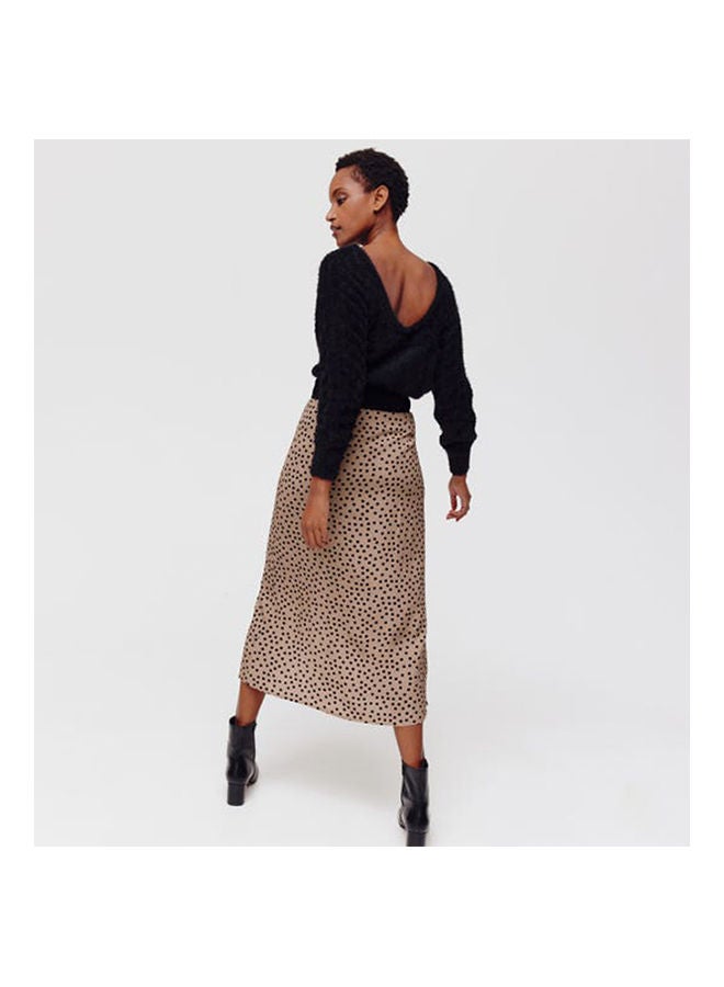 promod Long Patterned Skirt Beige Print  - Image 2