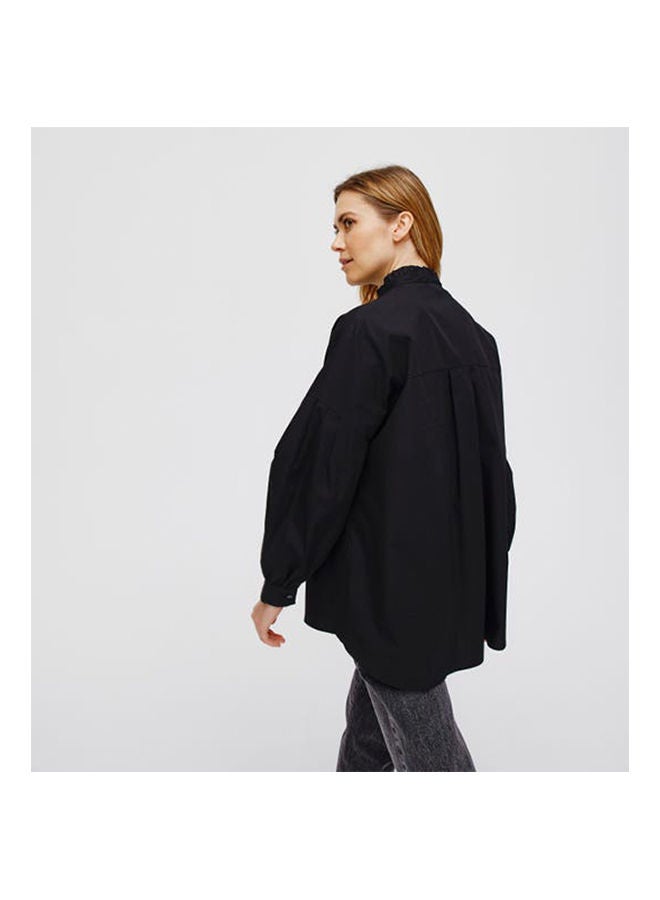 promod - Romantic Maxi Shirt Black - Image 1