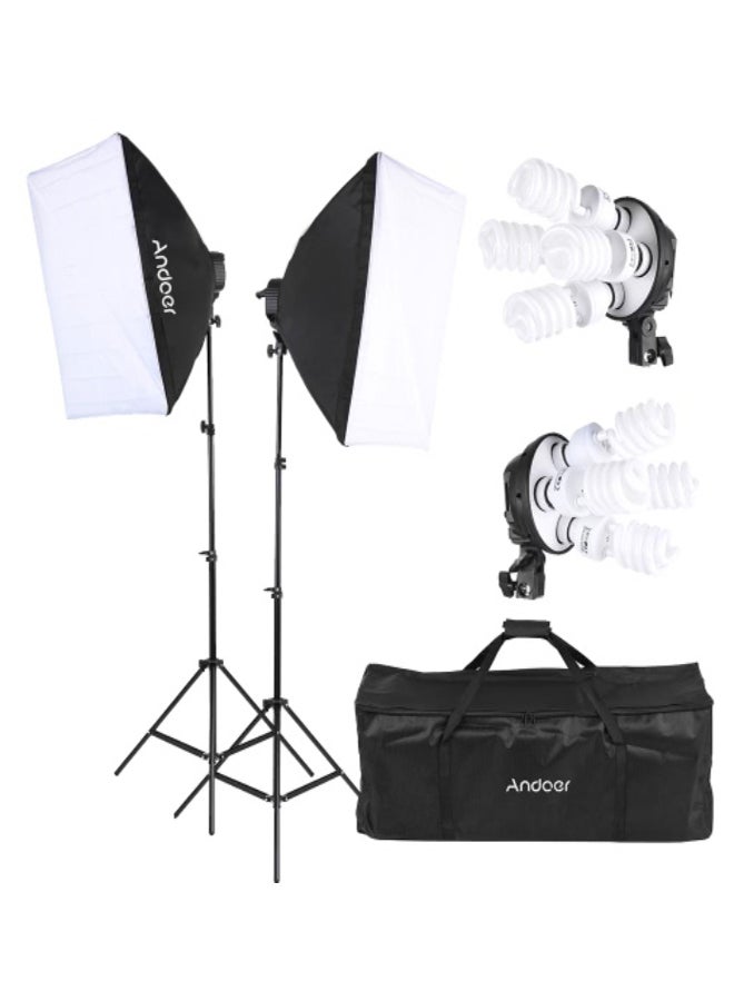 ANDOER - 17-Piece Studio Photography Lighting Kit Black/White - Image 1