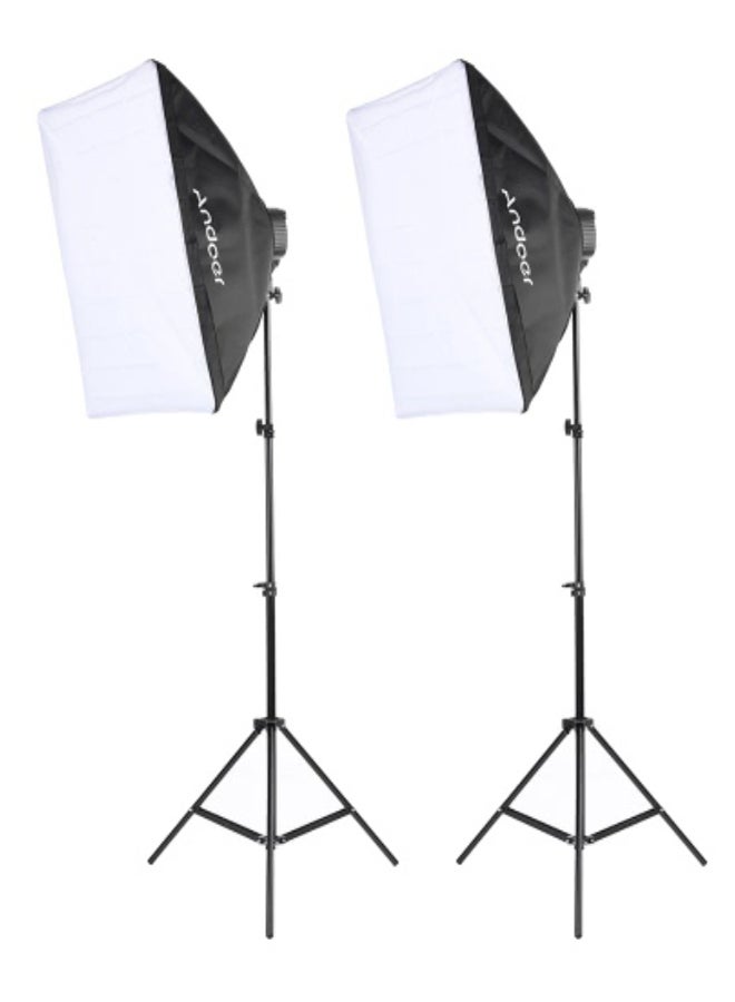 ANDOER - 17-Piece Studio Photography Lighting Kit Black/White - Image 1