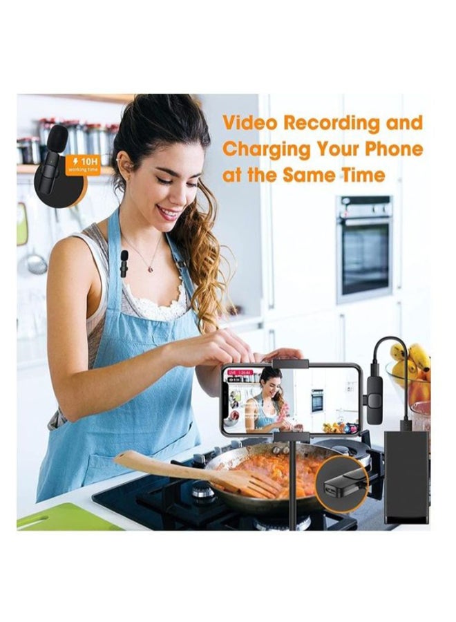 Rock Pow - Auto-syncs Clip-on Wireless Lavalier Microphone for iPhone MIC001 Black - Image 1