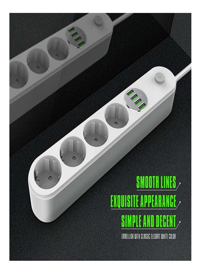 Smart Strip Control Power Cord 4 Socket Outlets White 290x52x41mm - v1653888587/N51295640A_6