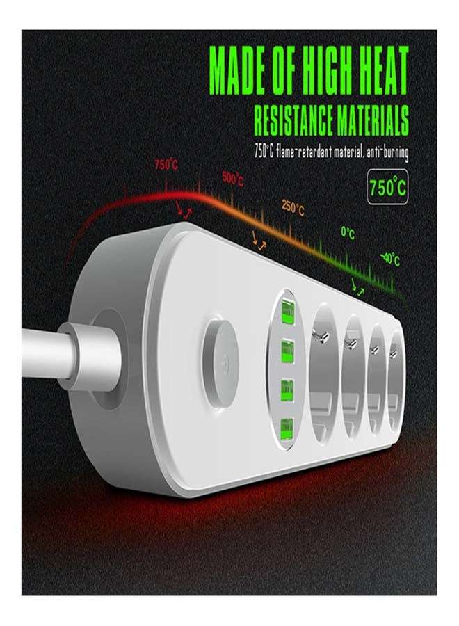 LDNIO - Smart Strip Control Power Cord 4 Socket Outlets White 290x52x41mm - Image 1