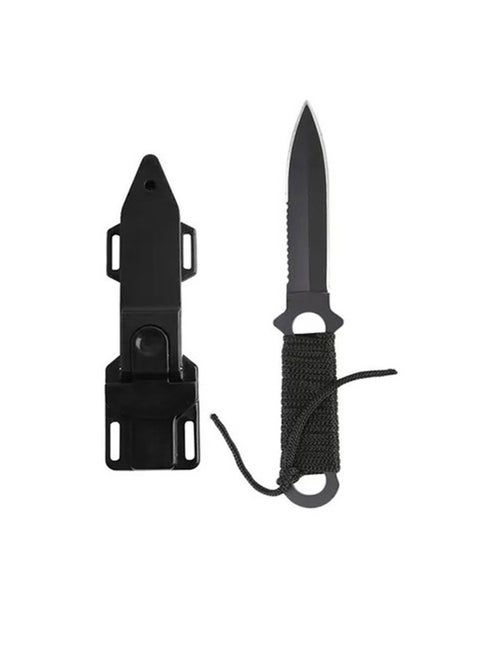 Pointed Arc Head Outdoor Survival Straight Pocket Knife
