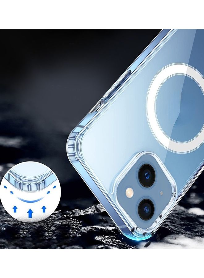 MARGOUN - Magsafe Magnetic Wireless Charging Compatible Transparent Cover For Apple iPhone 13 Clear - Image 1