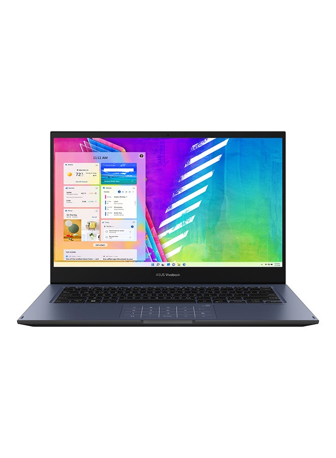 ASUS Vivobook 14 Flip TP1400KA-BZ056WS Slim Laptop With 14.0-Inch HD Display, Celeron N4500 Processor/4GB RAM/128GB EMMC/Intel UHD Graphics/Windows 11 Home/HD Webcam/International Version English/Arabic Quiet Blue  - Image 2