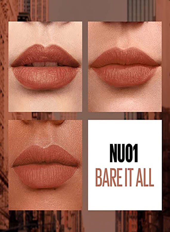 MAYBELLINE NEW YORK Sensational Liquid Matte - Bare It All Nude 01 - Image 4