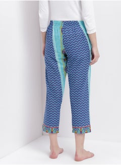 Aila Comfortable Casual Loungewear Pyjama Pants With A Matching Scrunchie Teal  - Image 2