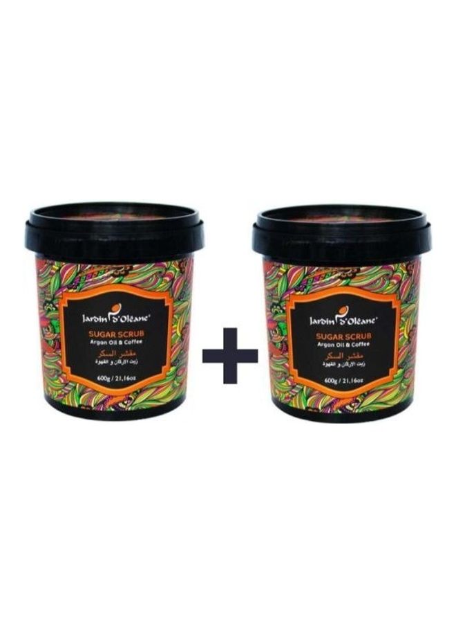 JARDIN D OLEANE 2-Piece Argan Oil And Coffee Sugar Scrub Black 600grams  - Image 1