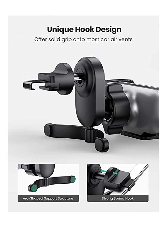 Ugreen Car Phone Holder for Air Vent Mobile Holder Car Cradle with Auto Lock Design Car Phone Mount for Air Vent iPhone Car Holder Car Mount Compatible with Phone15/14/13 Series, Galaxy S23/S22/S21 black - Image 3