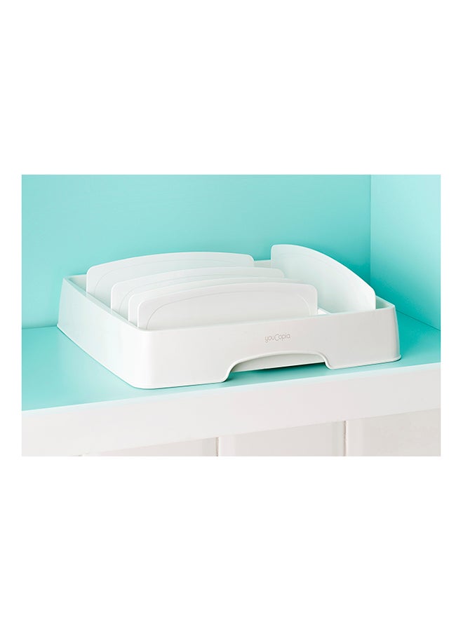 YouCopia YouCopia Stora Lid Adjustable Food Container Lid Organizer for Kitchen Cabinet Storage, Medium, 50083 White 27.3x28.9x8.3cm  - Image 4