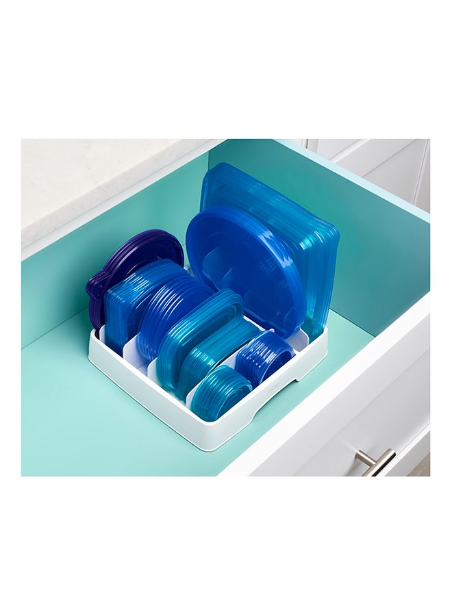 YouCopia YouCopia Stora Lid Adjustable Food Container Lid Organizer for Kitchen Cabinet Storage, Medium, 50083 White 27.3x28.9x8.3cm  - Image 3