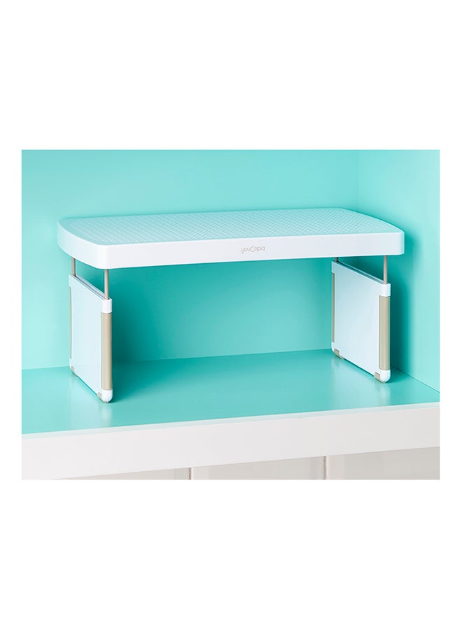 YouCopia - YouCopia - Store More 13-Inch Height Adjustable Kitchen Cabinet Shelf Organizer - White - 50089 White/Brown 13inch - Image 1