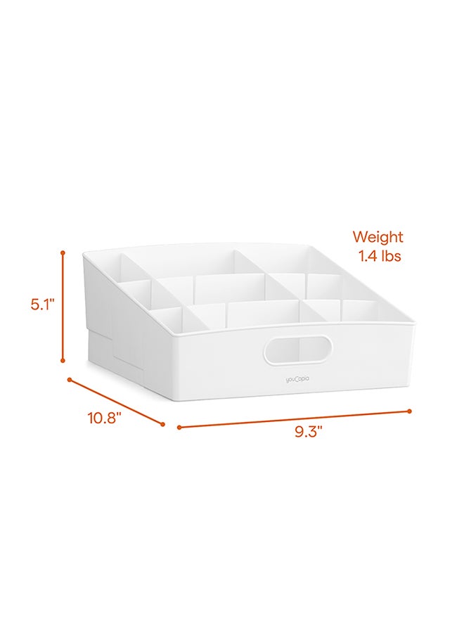 YouCopia YouCopia 3 Packet And Snack Shelf Bin Tiered Packet And Snack Bin Organizer for Kitchen Cabinet Pantry, Large, White, 50244 White 27.3x23.6x13cm  - Image 3