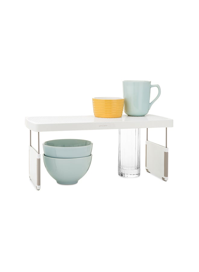 YouCopia - YouCopia Store More Riser Adjustable Kitchen Organizer, 17" Shelf , White, 50223 White 17inch - Image 1