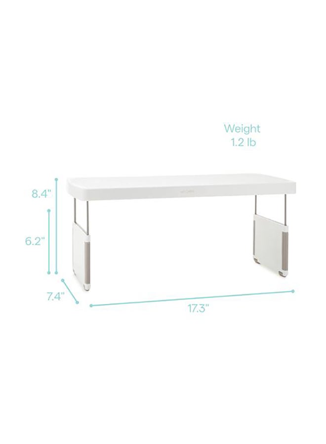 YouCopia - YouCopia Store More Riser Adjustable Kitchen Organizer, 17" Shelf , White, 50223 White 17inch - Image 1