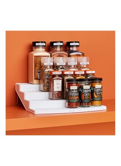 YouCopia Youcopia Spice steps 4-Tier Kitchen Cabinet Spice Shelf Organizer, 24-Bottle, White, 50237 White 10.8x11.4x3.7inch  - Image 2