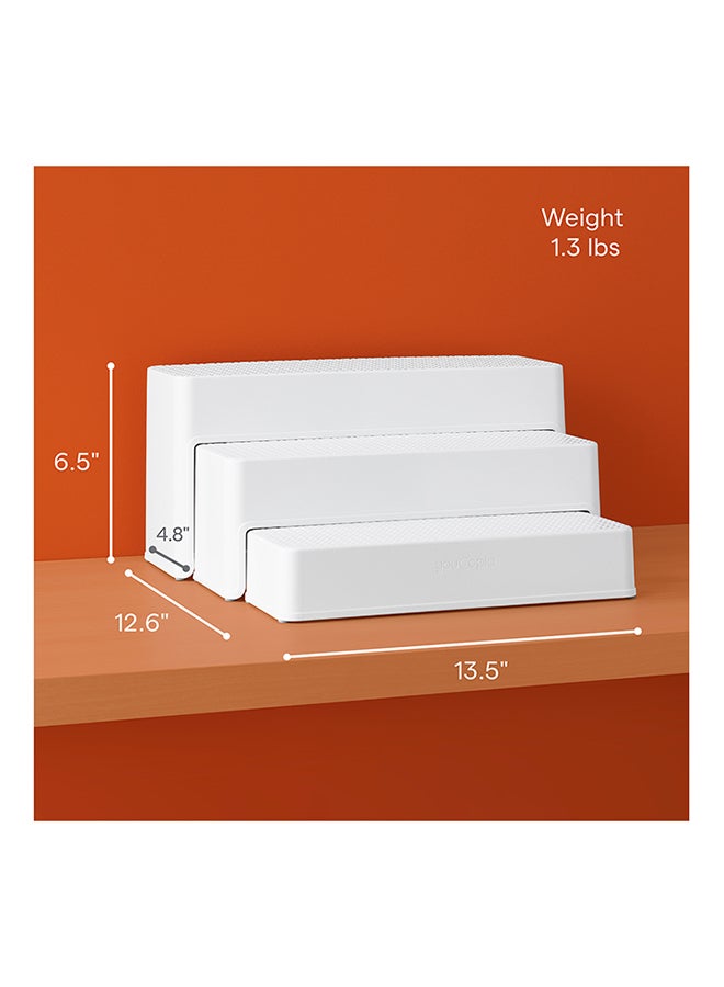 YouCopia YouCopia Shelf Steps Can And Bottle Organizer, 3 Shelf , White, 50267 White 32x34.3x16.5cm  - Image 5