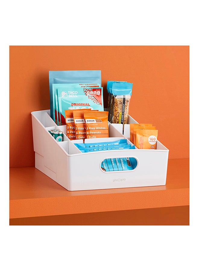 YouCopia - YouCopia Kitchen Cabinet Pantry Shelf bin Packet And Snack Bin Organizer, Medium, White, 50294 White 27.3x21.4x13cm - Image 1