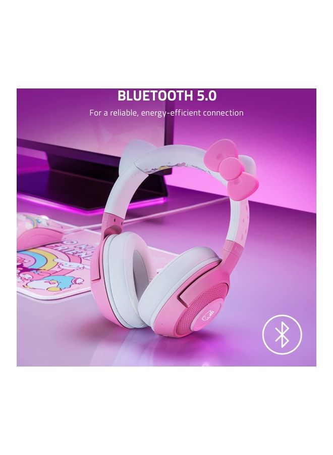 Razer Kraken BT Headset: Bluetooth 5.0-40ms Low Latency Connection - Custom-Tuned 40mm Drivers - Beamforming Microphone - Powered by Razer Chroma - Hello Kitty & Friends Edition