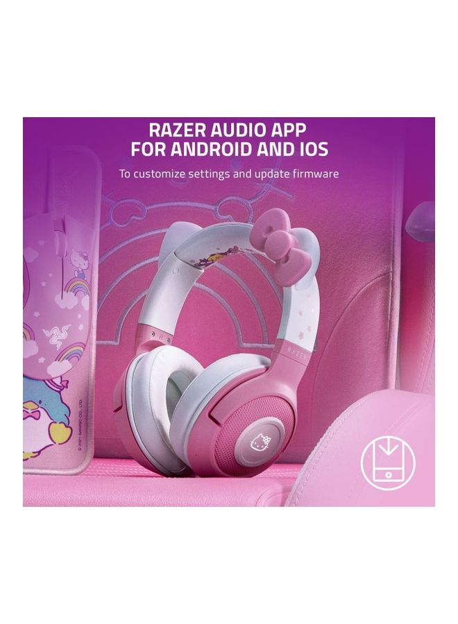 Razer Kraken BT Headset: Bluetooth 5.0-40ms Low Latency Connection - Custom-Tuned 40mm Drivers - Beamforming Microphone - Powered by Razer Chroma - Hello Kitty & Friends Edition