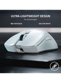 RAZER Viper V2 Pro HyperSpeed Wireless Gaming Mouse: 59g Ultra-Lightweight - Optical Switches Gen-3 - 30K Optical Sensor - On-Mouse DPI Controls - 80hr Battery - USB Type C Cable Included - Whte  - Image 2