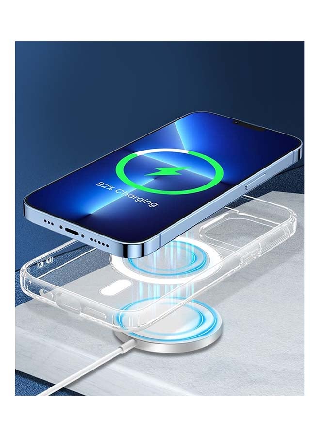 MARGOUN - Magsafe Magnetic Wireless Charging Compatible Transparent Cover For Apple iPhone 12 Clear - Image 1