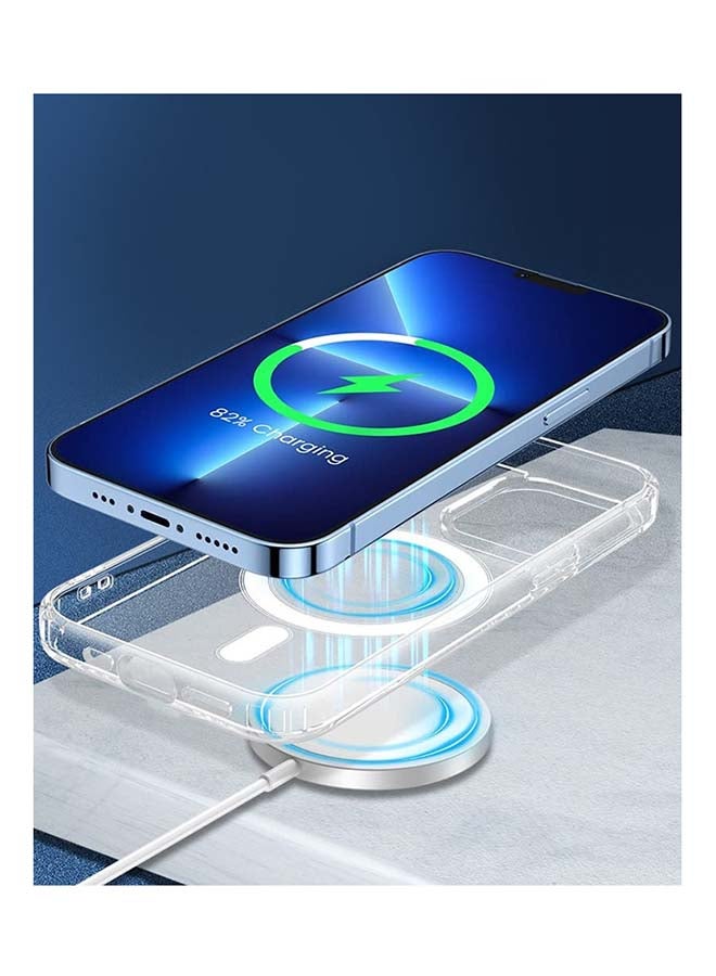MARGOUN - Magsafe Magnetic Wireless Charging Compatible Transparent Cover For Apple iPhone 13 Clear - Image 1