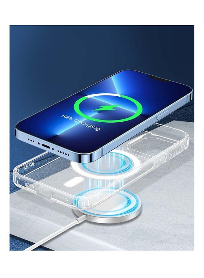 MARGOUN - Magsafe Magnetic Wireless Charging Compatible Transparent Cover For Apple iPhone 13 Pro Max Clear - Image 1