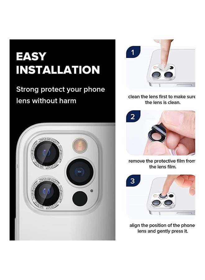 MARGOUN Camera Lens Protector Tempered Glass For Apple iPhone 13 Pro Max/13 Silver - Image 2