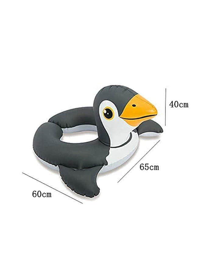 انتكس حلقة سباحة عائمة قابلة للنفخ بشكل بطريق 64x64سم - Image 3