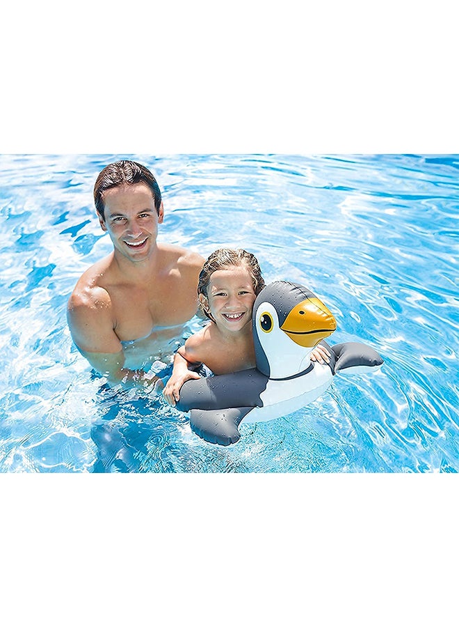 انتكس حلقة سباحة عائمة قابلة للنفخ بشكل بطريق 64x64سم - Image 4