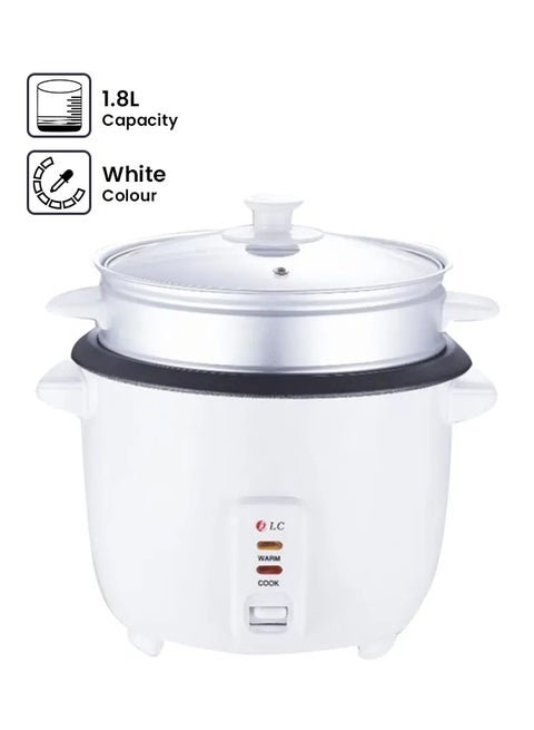 Aluminium Rice Cooker 1.8 L DLC White