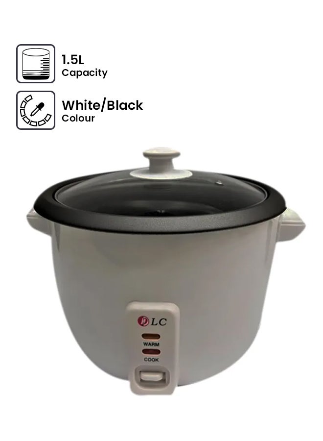 دي إل سي  جهاز طهي الأرز 1.5 لتر 1.5 L DLC-815 أبيض/ أسود