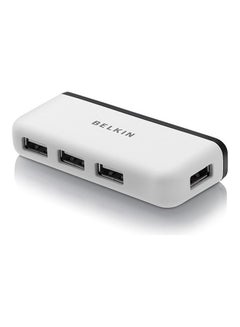 Belkin Travel 4-Port USB 2.0 Hub with Built-In Cable Management (White) White - v1654065227/N53329347A_2