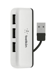 Belkin Travel 4-Port USB 2.0 Hub with Built-In Cable Management (White) White - v1654065227/N53329347A_3