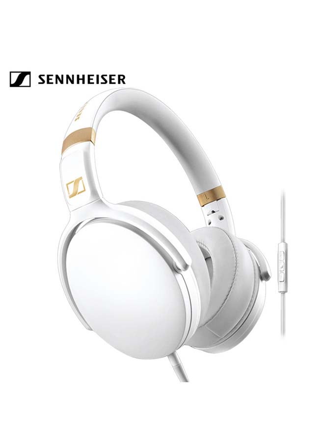 Sennheiser - HD 4.30i Over-Ear Headphones Wired Stereo Music Earphone Foldable Sport Bass Headset for iOS Android Devices White - Image 1