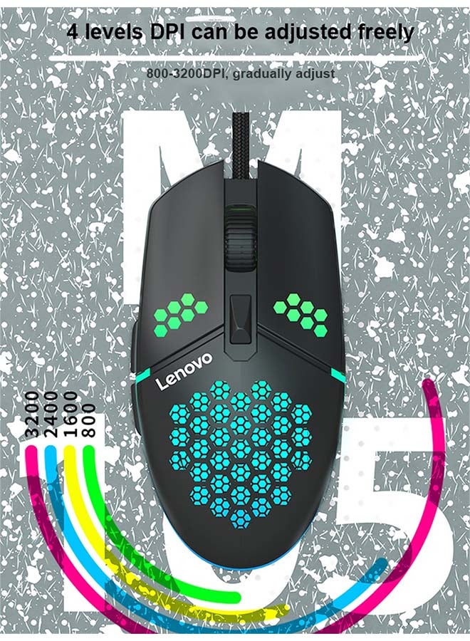 Lenovo - M105 Business Game Colorful Light USB Wired Mouse - Image 1