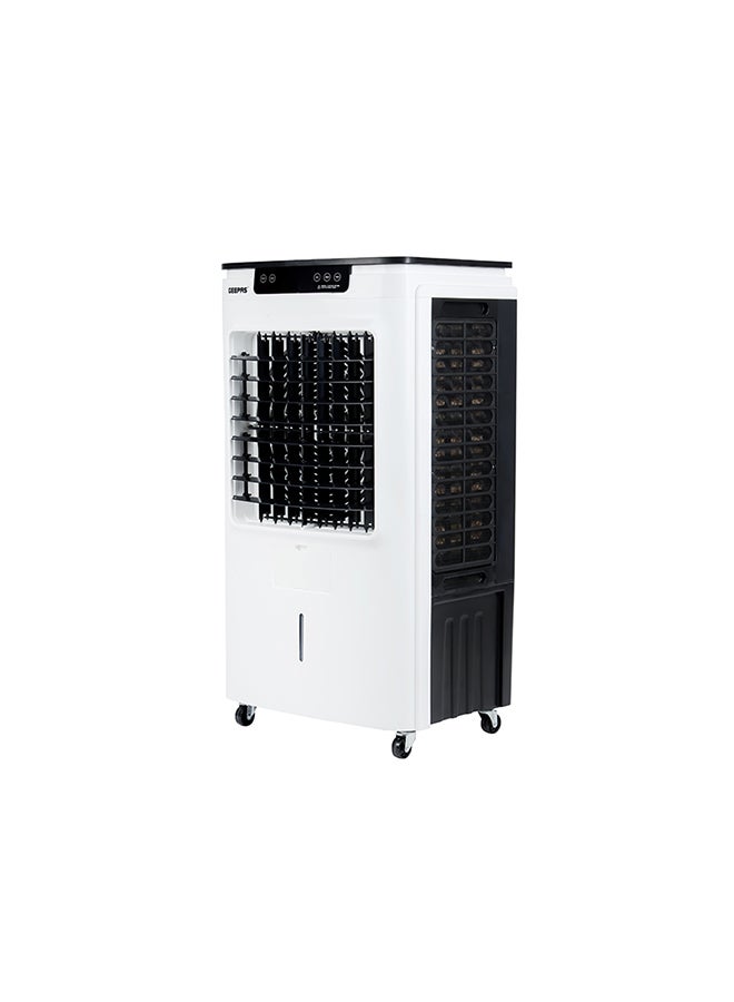 GEEPAS Air Cooler,45L Tank And Ice Compartment,Portable Ergonomic Design With 3 Wind Speed|LED Control Panel Remote 250 W GAC9495 White, Black - Image 1