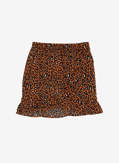 R&B Printed Cotton Skirt Coral/Black  - Image 1