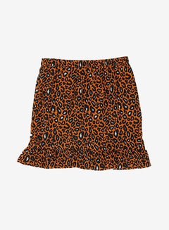 R&B Printed Cotton Skirt Coral/Black  - Image 2