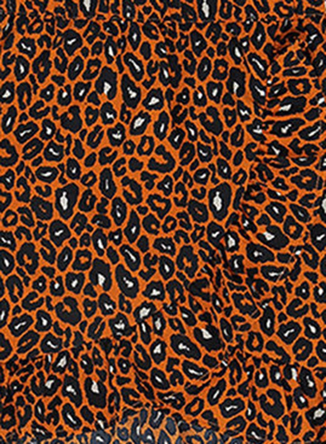 R&B Printed Cotton Skirt Coral/Black  - Image 3