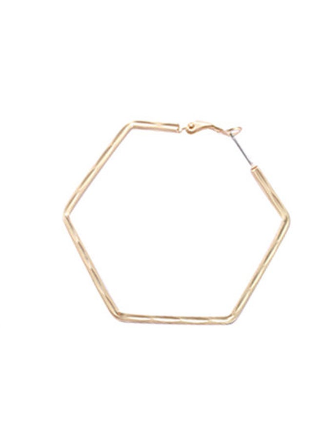XIMI VOGUE - Geometric Hexagon Hoop Earrings - Image 1