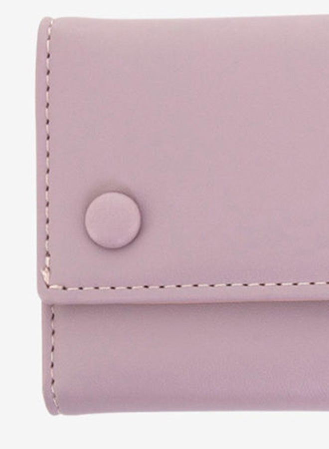 R&B - Bi Fold Pu Best Casual Women's Square Wallet Purple - Image 1